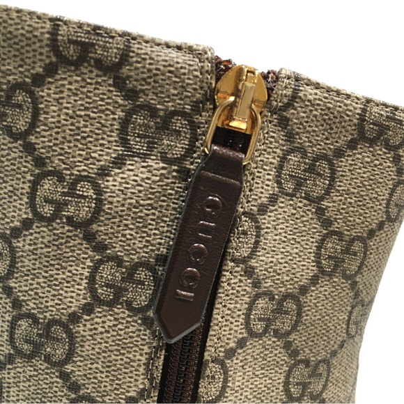 GUCCI BLONDIE GG SUPREME BOOTS / METAL LOGO -WOMEN’S US 8.5 -NEW - Picture 6 of 12